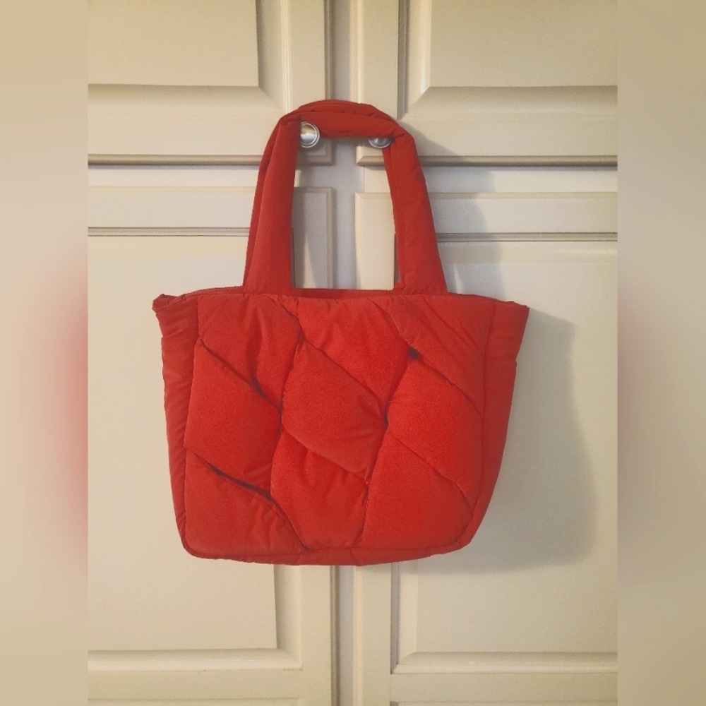 Vince Camuto Puffy Nylon Woven Dayah Tote